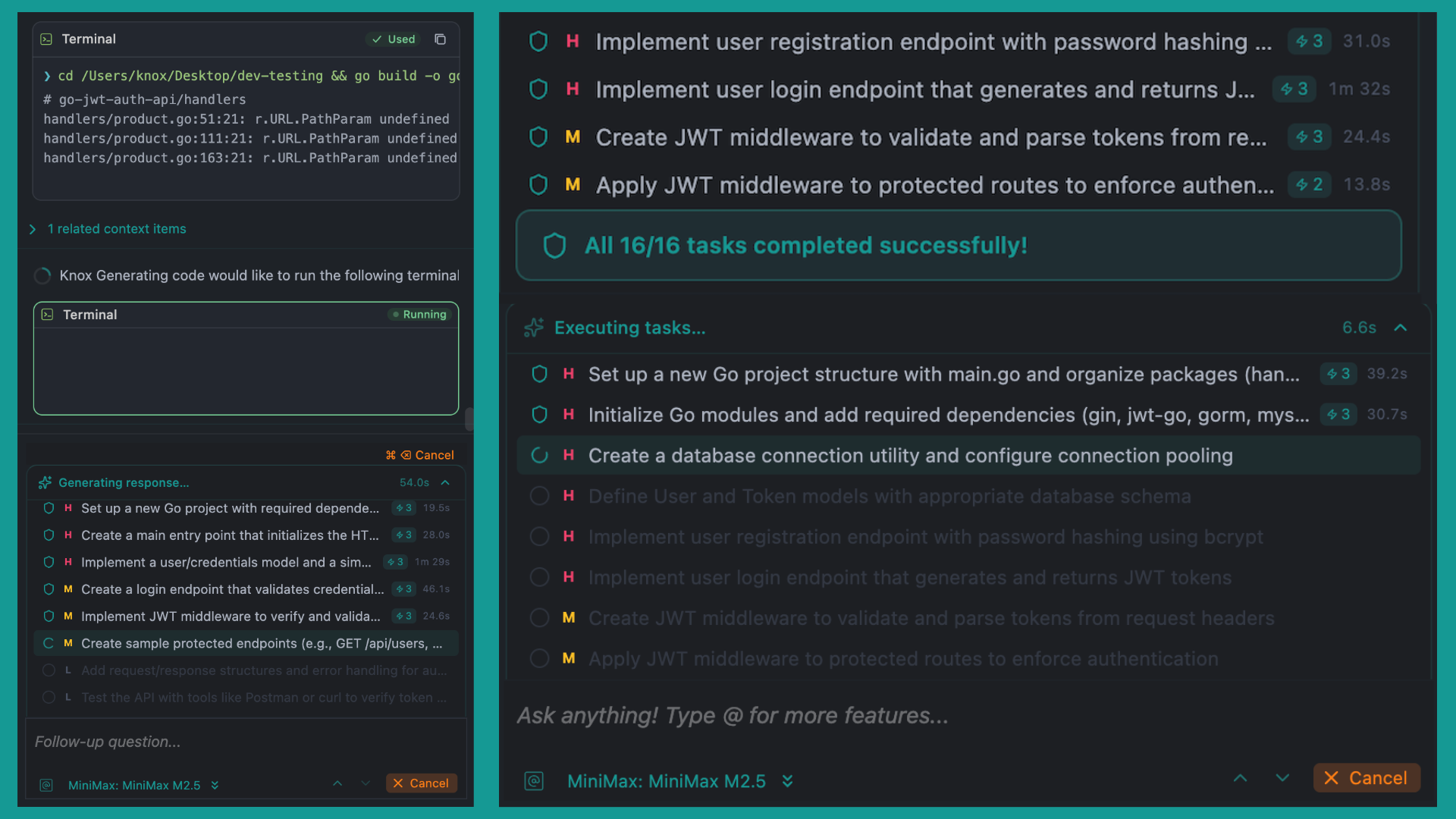 KnoxChat VSCode Extension — TODO 